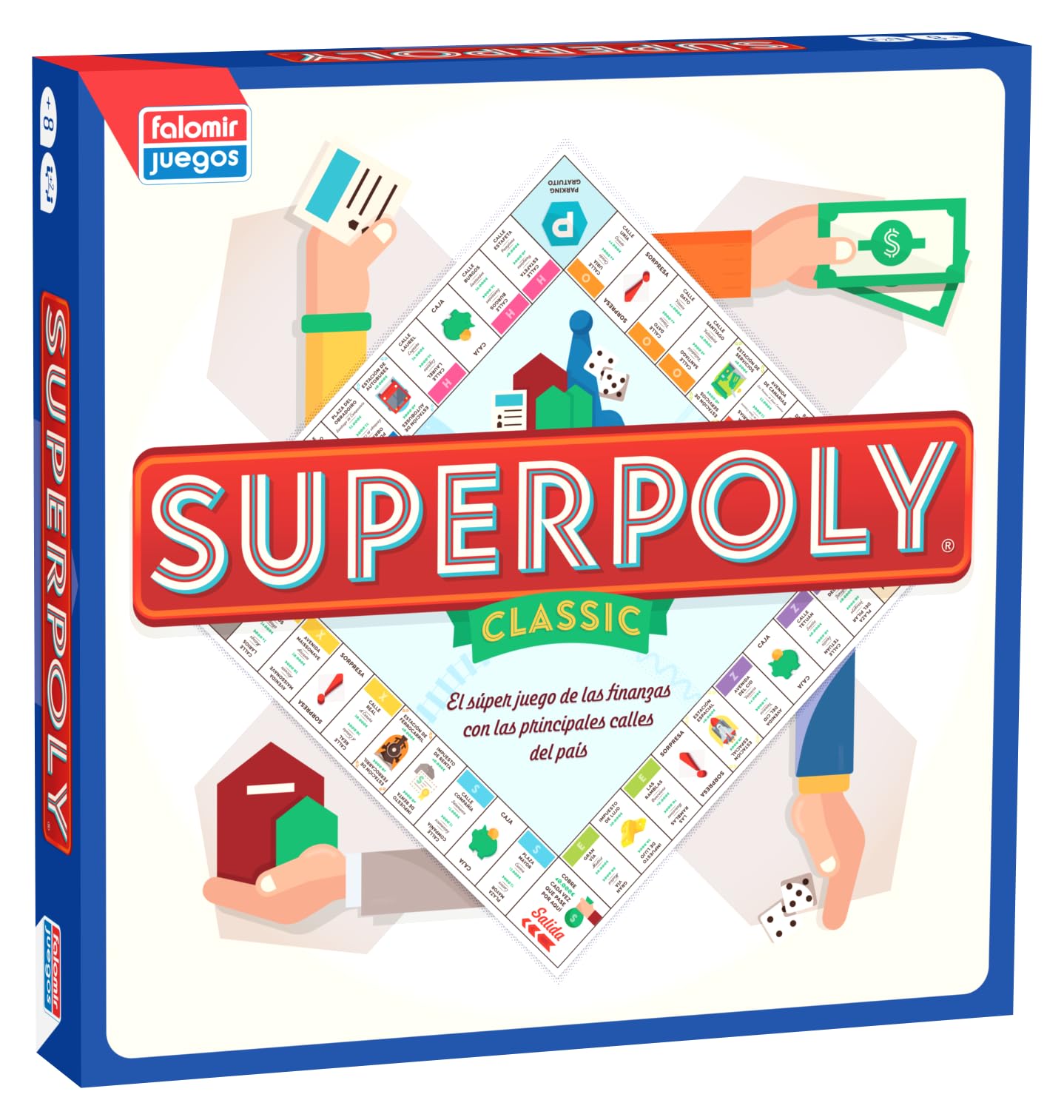FALOMIR Superpoly, Board Game, Classics, Multicoloured (646375)