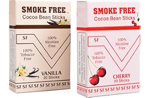Smoke Free Herbal Cocoa Cigarettes - Two Pack - 100% Tobacco & Nicotine Free - Non-Addictive Tobacco Substitute - Premium Van