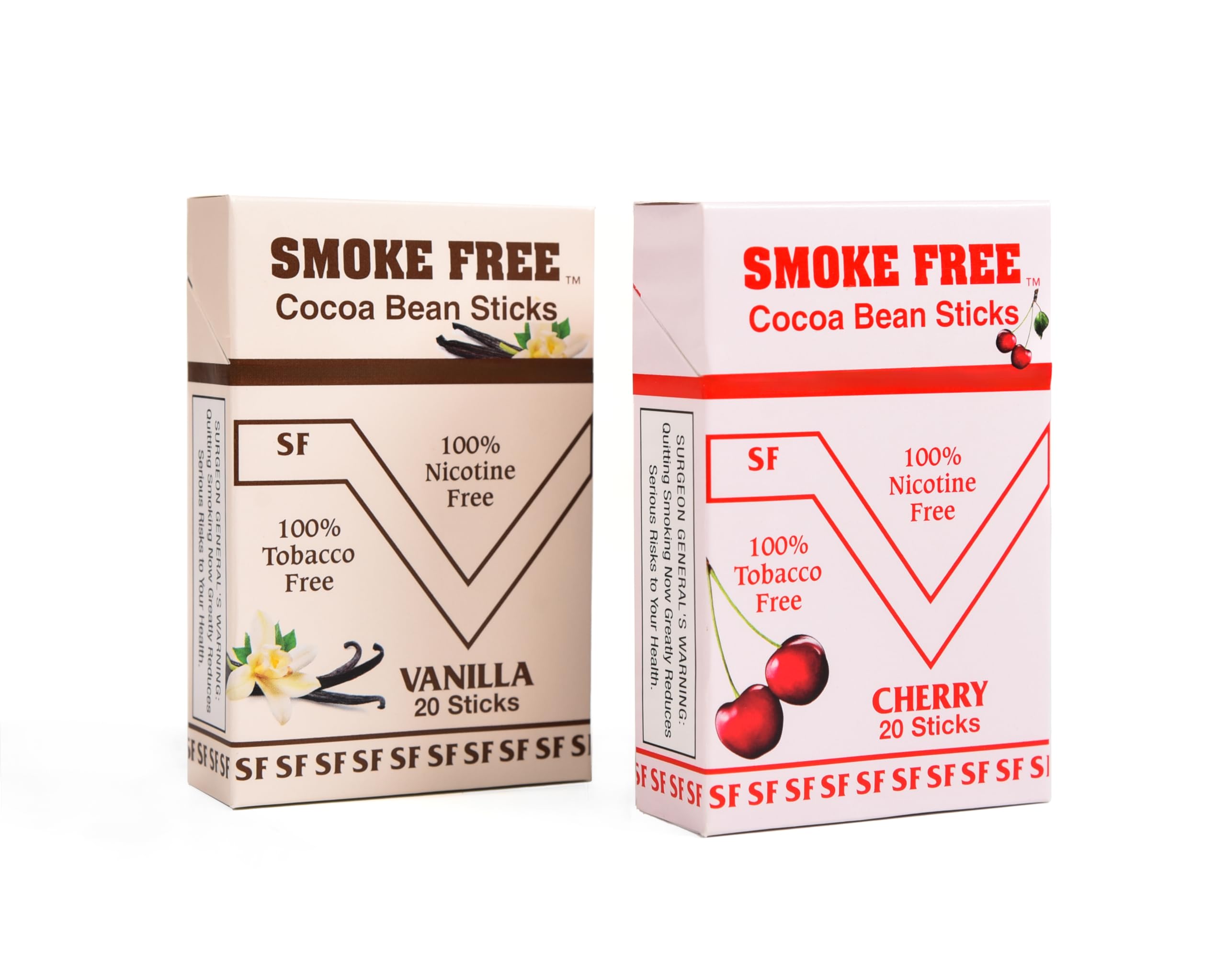 Photo 1 of Free al Cocoa Cigarettes - Two Pack - 100% Tobacco & Nicotine Free - Non-Addictive Tobacco Substitute - Premium Vanilla & Cherry Flavor (40 Sticks)