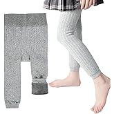 Toddler Girls Fleece Lined Leggings Baby Kids Cotton Winter Warm Thick Velvet Knit Tights Thermal Pant Trouser 1-6Years
