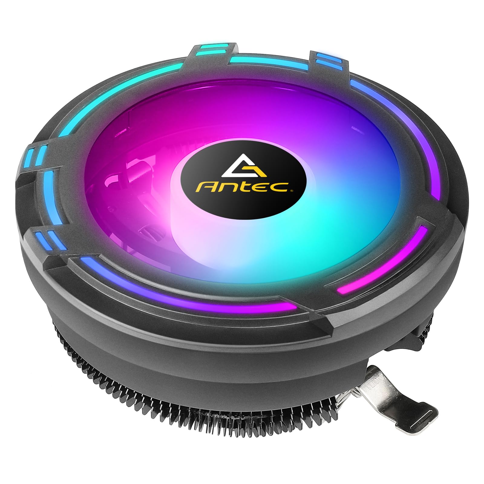 Antec T120 Chromatic Compact Heatsink & Fan, Intel & AMD Sockets, RGB Silent Fan, Black Aluminium Fins, 95W TDP