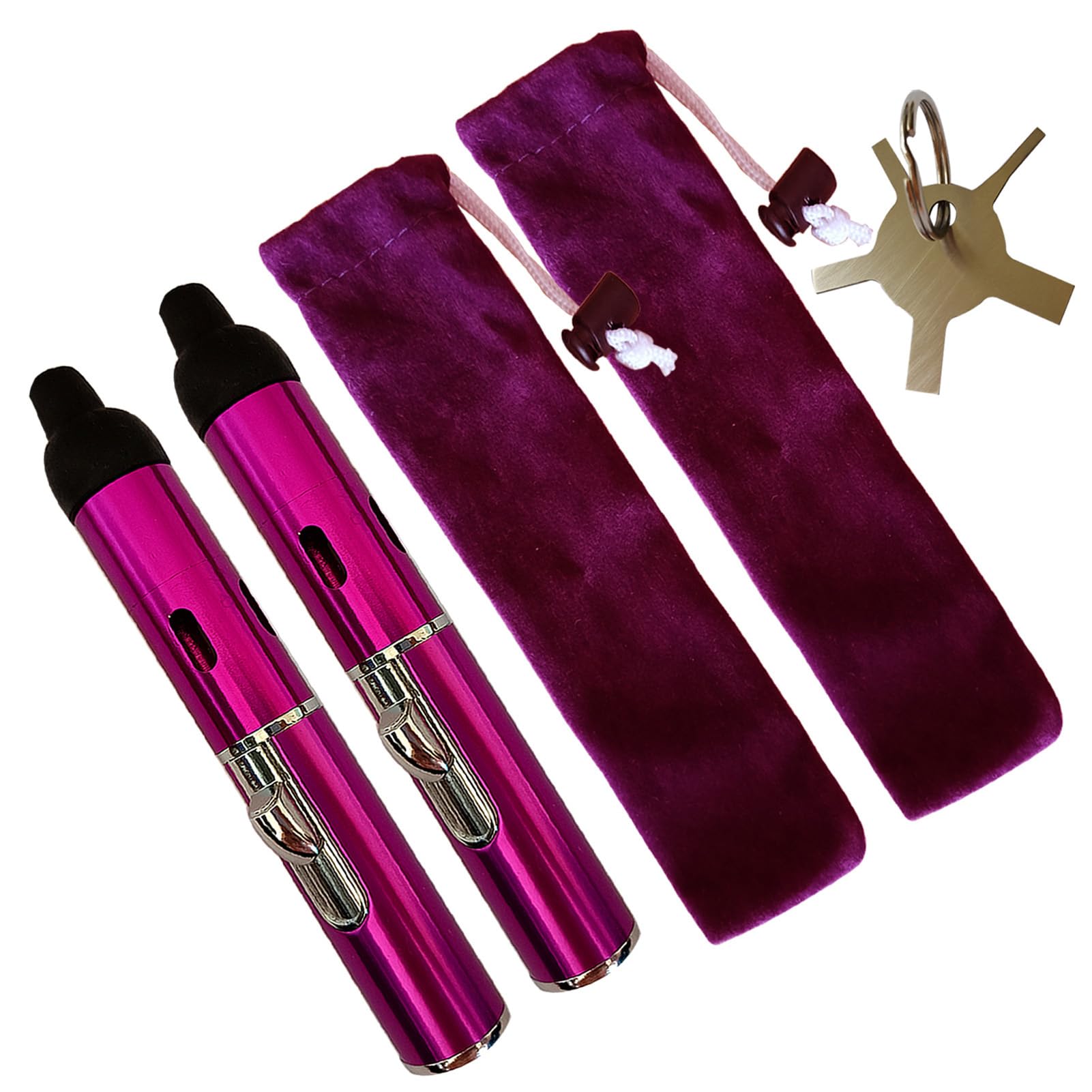 Photo 1 of Torch Butane Lighters,Lighter Refillable Butane Fuel Soft Flame Adjustable Pen Torch Windproof Lighters, 2 Pack Purple(Gas Not Included)