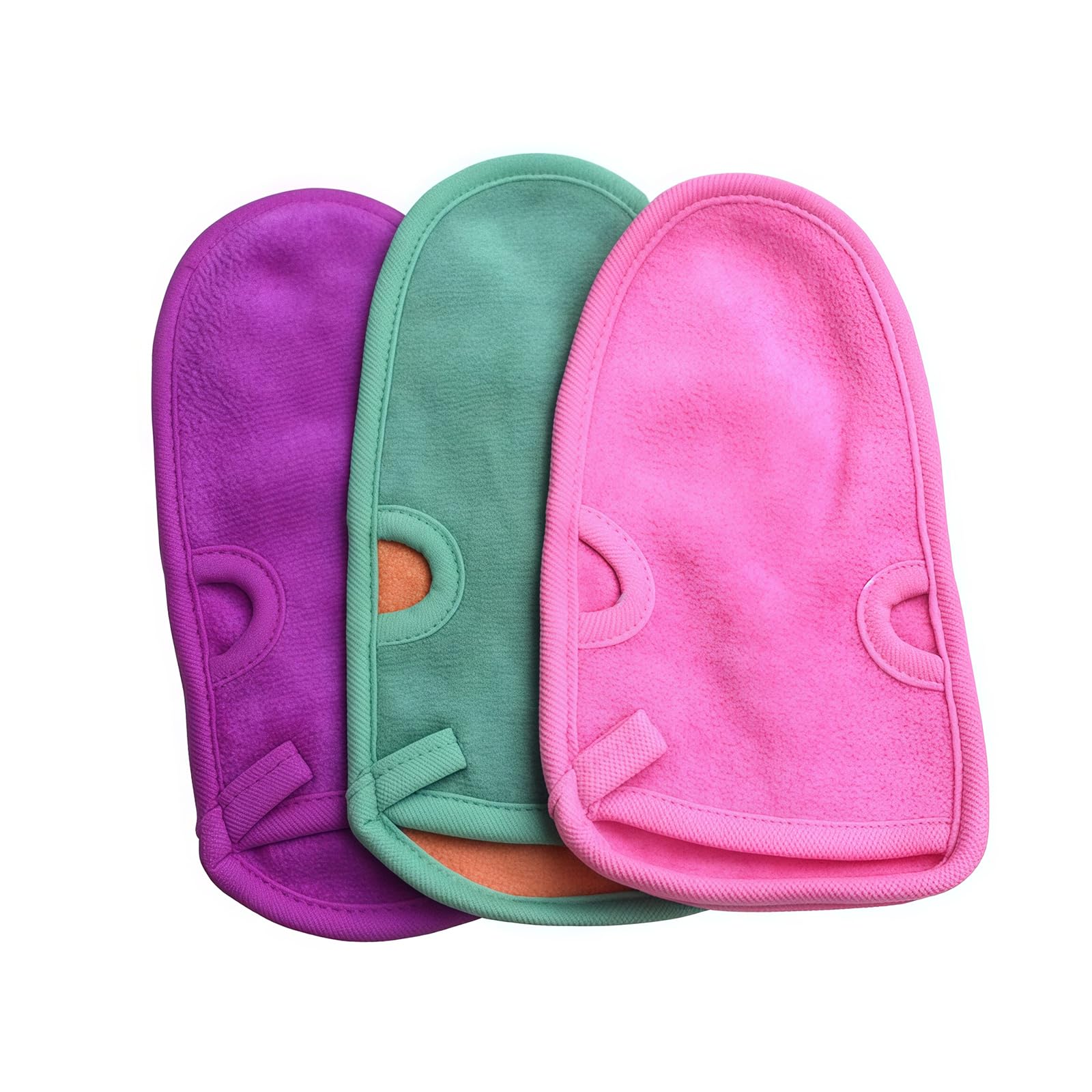 3PCS Bathing Gloves Shower Soft Skin Care Face Body Wash Massage Spa Mitt for Adult and Kids(Color Random)