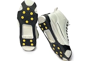 Ice Cleats for Boots & Shoes – Removable Snow Shoe Spikes, Ice Cleats Snow Grips Overshoes Boots, Anti Slip Ice Grippers for 
