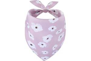 Gofshy Spring Dog Bandana-1PCS Floral Printing Dog Scarf Triangle Adjustable Breed Puppy Bandana Bib Handkerchief for Large Medium Girl Dogs Pets Gift