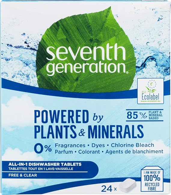 Retour Amazon Sans Emballage D Origine Seventh Generation Tablettes Lave-Vaisselle d'Origine Naturelle Eco