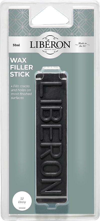 Libéron Wax Filler Stick Ebony 50ml Furniture Repair Wood Crack Hole Filler