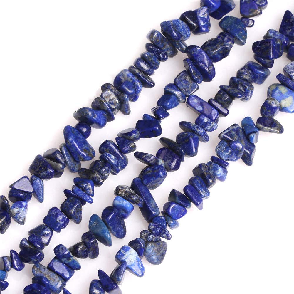 GEM-Inside Dyed 5-8mm Lapis Lazuli Chips Gemstone Semi Precious for Jewellery Making 34" per Strand — image 1