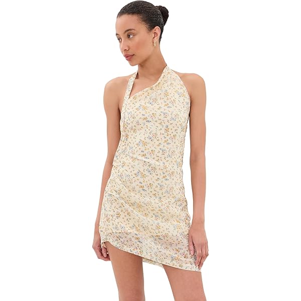 freya strapless hollow out mini dress Freya Strapless Hollow Out Mini Dress Yellow / S