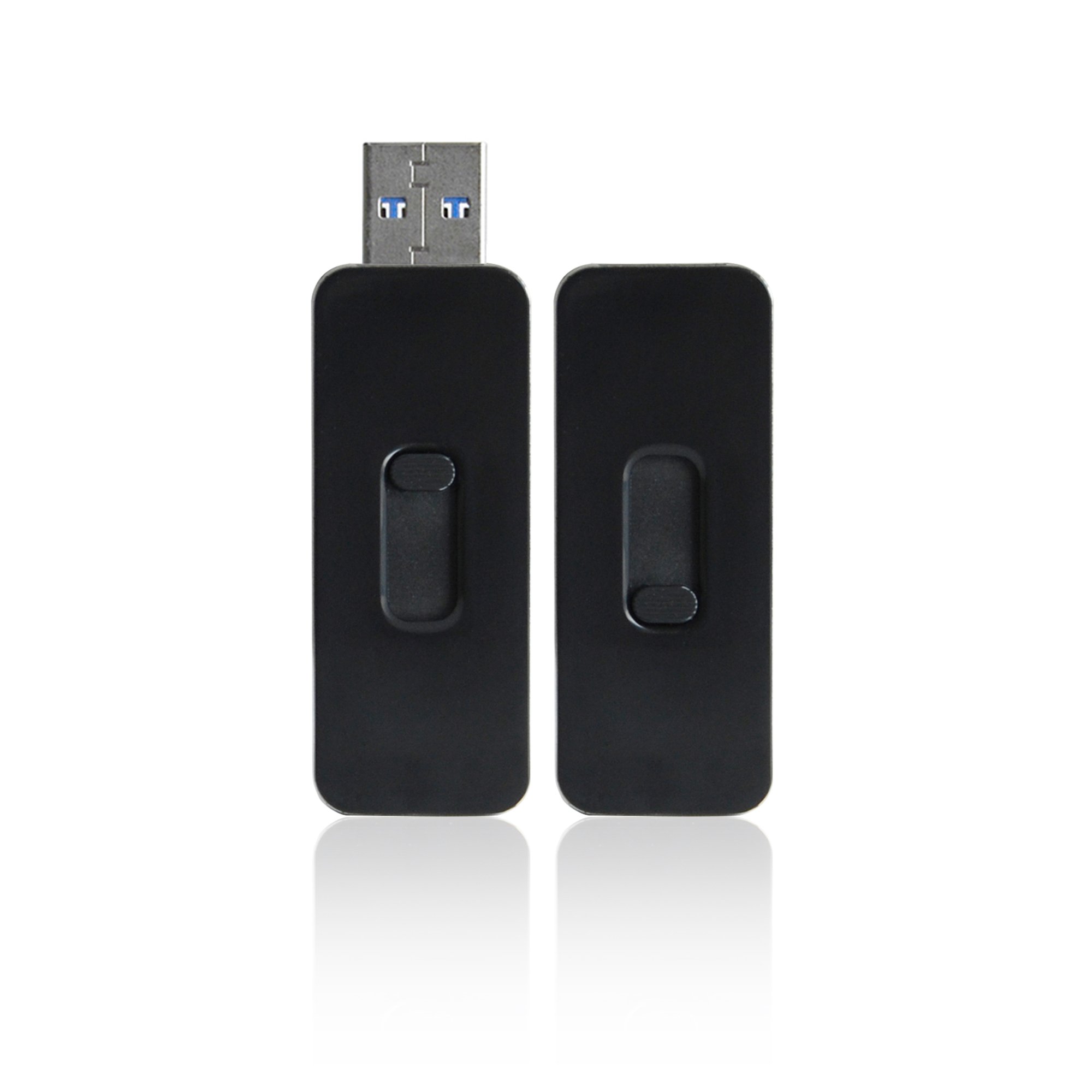 Sampino 16GB USB 3.0 Retractable Capless Flash Drive,Compatible for Windows 8, 7, Vista, XP, Mac (Black)