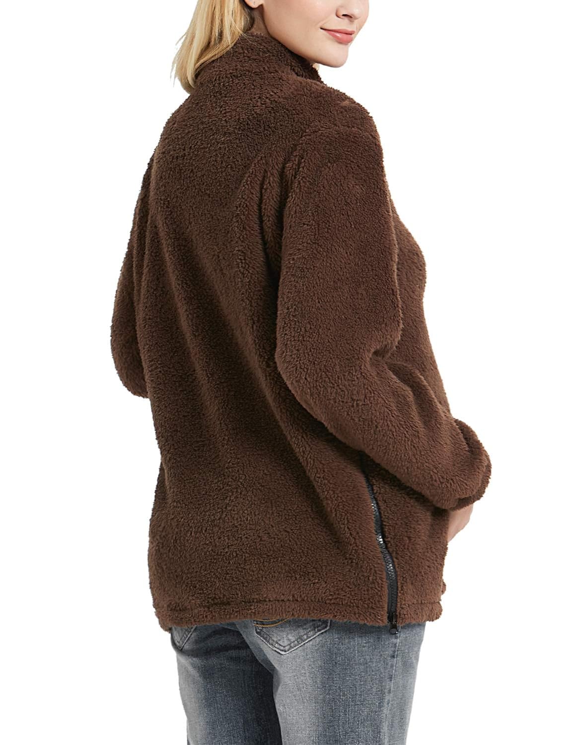 maternity sherpa pullover