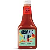 Organicville Organic Ketchup - Tomato Ketchup, Gluten Free, Non-GMO, Vegan, USDA Organic, Made with Agave Nectar, Plant-Based Ketchup, Squeeze Bottle - 24 Oz