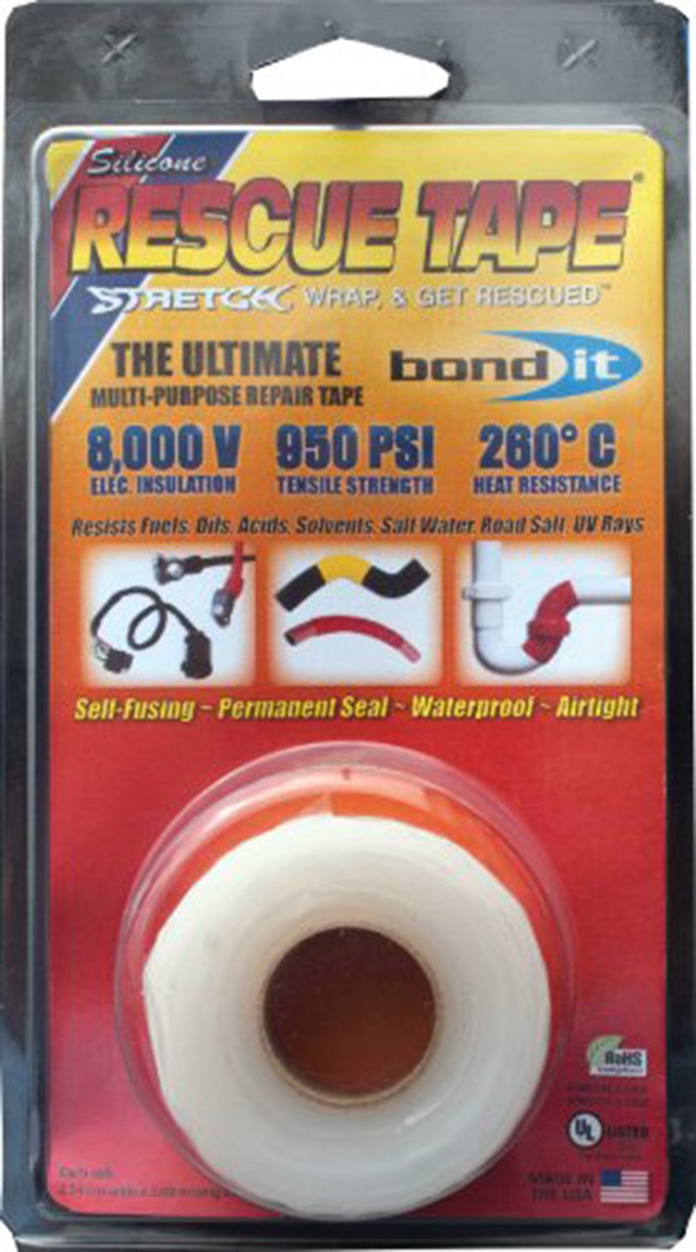 Silicone Rescue Tape 3.55m White - The Ultimate Multi-Purpose Repair Tape