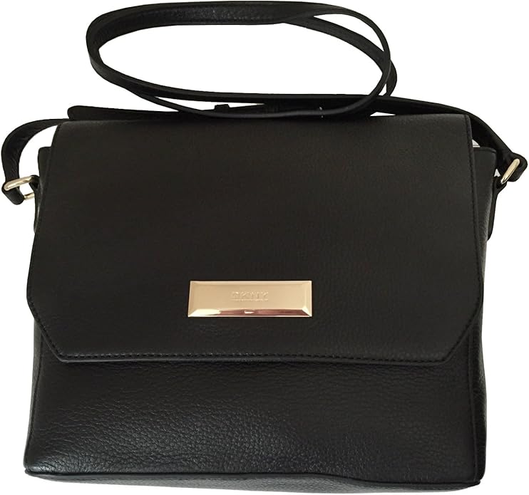 Dkny Soft Ego Leather Crossbody Bag Black Handbags