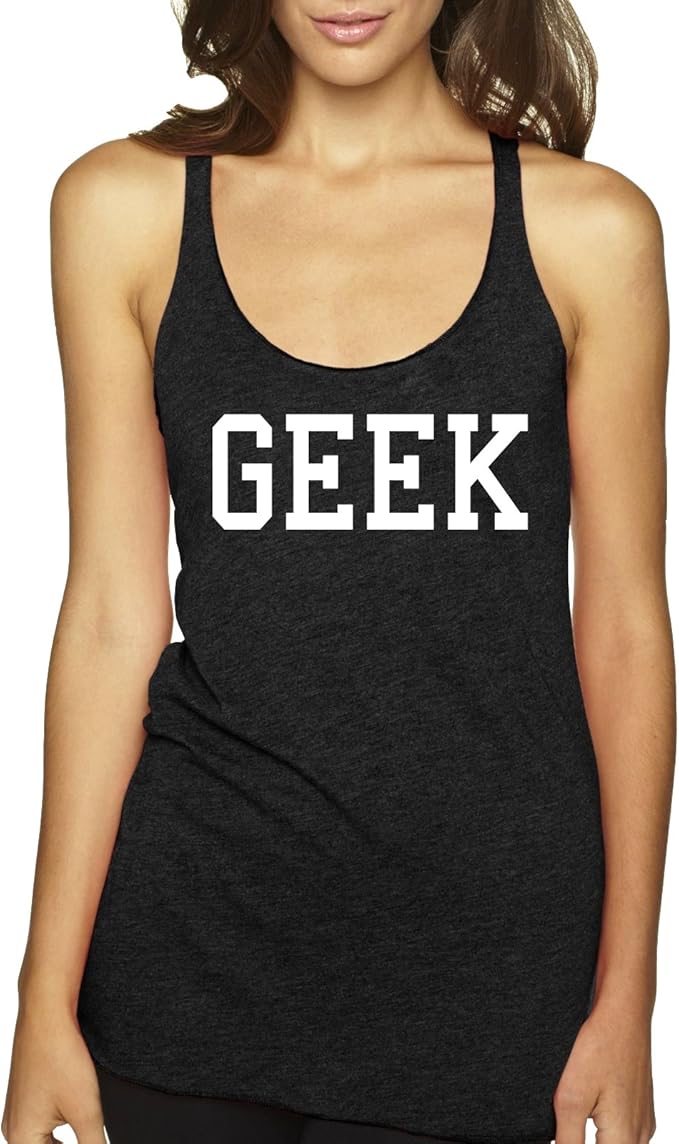 Famous Tops Geek Racerback Tank Top for Women at Amazon Womenâs Clothing store
