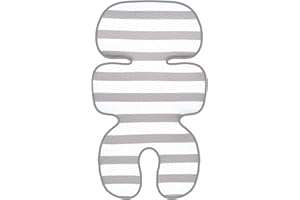 Manito Clean Basic 3D Mesh Seat Pad/Cushion/Liner for Stroller and Car Seat (Stripe Grey)