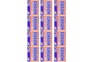 WELL KRAFTY OCD Bargain, Wooden Kitchen Matches 250 with Strike On Box - for Candles, Kitchen, Camping, Out Door - 250 Per Pack (12)