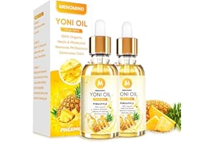 MENOMINO 2 Pack Yoni Oil for Women - Organic Strawberry Feminine Oil, Feminine Deodorant - pH Balance - Eliminates Odor - Vaginal Moisturizer, 100% Natural Yoni Essential Oil, 1 fl oz/pc (Pineapple)