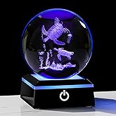 Qianwei Sea Turtle Gifts for Women 3D Crystal Ball 3.14'' - Laser Sea Turtle Decor Glass Animals Turtle Figurines Statue Stuff for Room Decorations Turtles Night Light