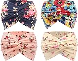 DRESHOW 4 Pack Turban Headbands Women Wide Vintage Knoted Hair Accessories view 5