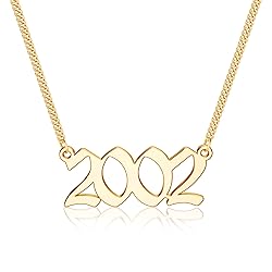 2002 Necklace, 18th Birthday Gifts for Women Birth