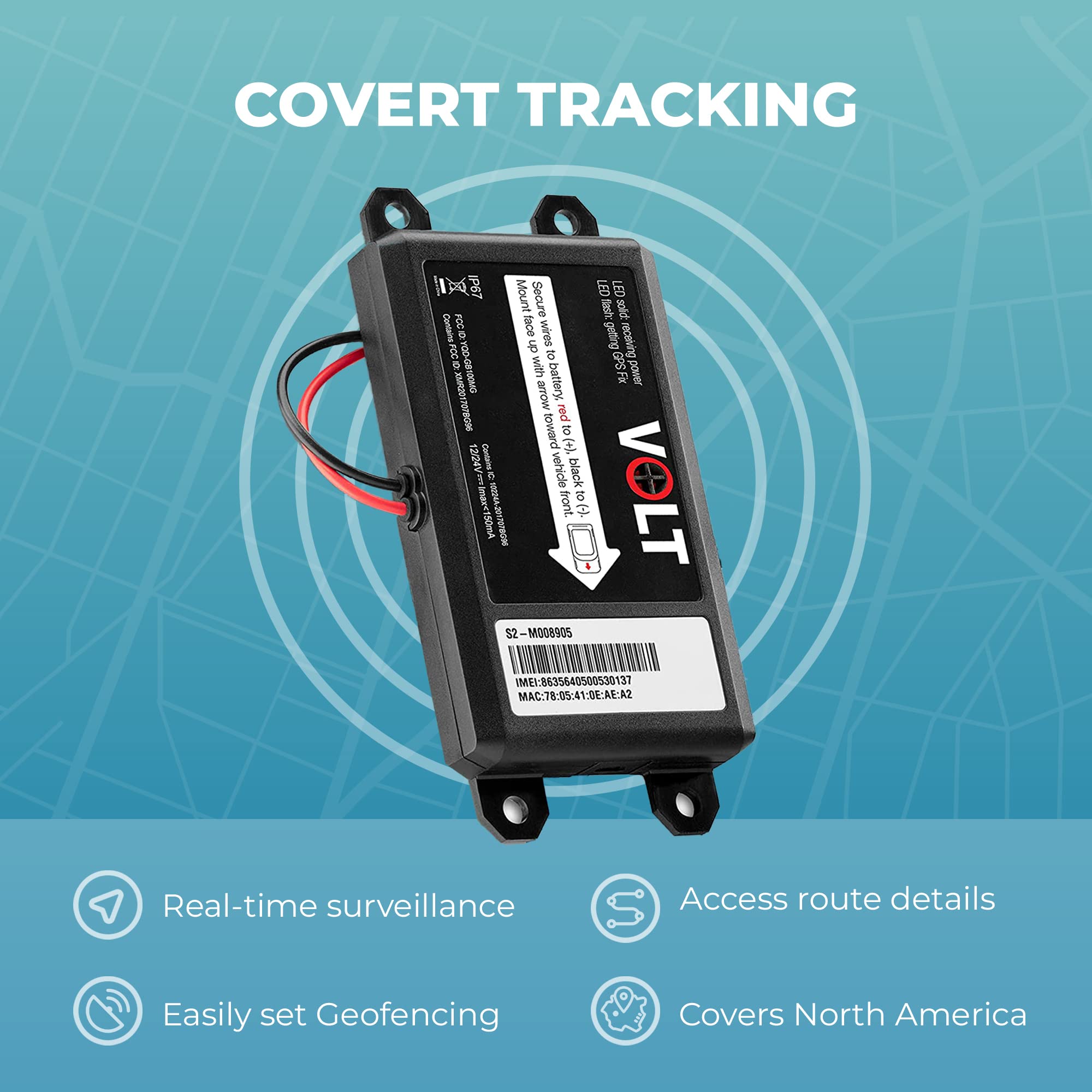 Brickhouse GPS Tracker for Vehicles - Livewire Volt 4G LTE Wired Car Tracker with GPS Tracking & Mapping - Enhance Security with Real-Time 24/7 Surveillance - Easy Installation - Subscription Required