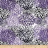Shannon Premier Prints Mockingbird Minky Cuddle Blooms Indigo Fabric By The Yard