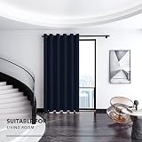 Deconovo Blackout Curtains 79 x 106 Inch Navy Blue 1 Panel Thermal Insulated view 4