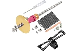 YOSELIN Dovetail Jig Wheel Marking Gauge Plus Set，Micro Adjuster Multifunctional Cutting Wheel Woodworking Scribing, Metric and Imperial Scales, Imperial 1/32 Metric 1mm Accuracy, Wood Marking