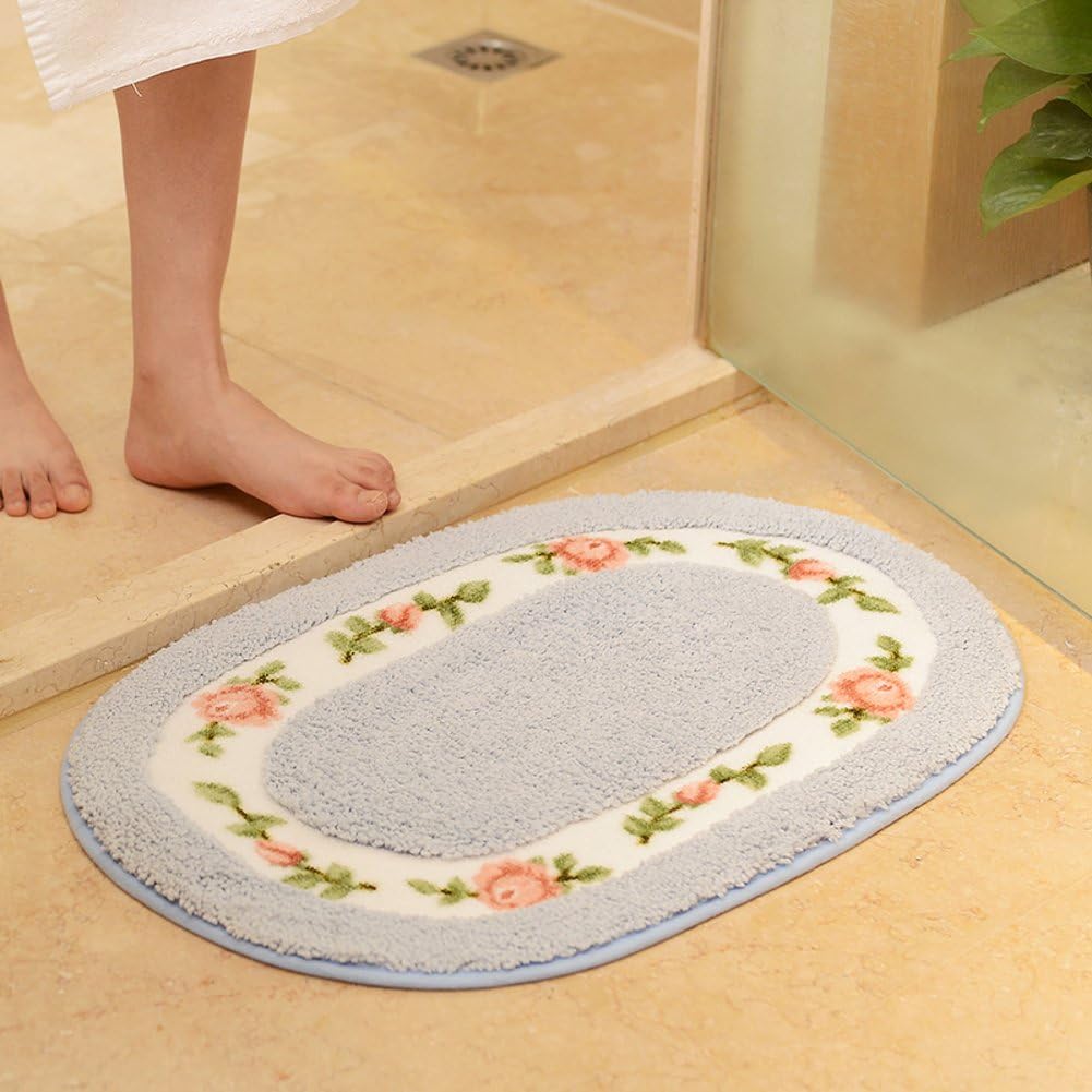 MNBYTREASQA Elliptical mats Bathroom doormat Non slip mat Bedroom doormats Doormats-C 40x60cm(15.7x23.6inch)