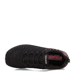 Skechers Women's Virtue Sneaker, Black/Pink=BKPK, 6
