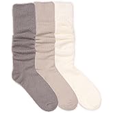 MUK LUKS Women's 3-Pair Slouch Fuzzy Socks