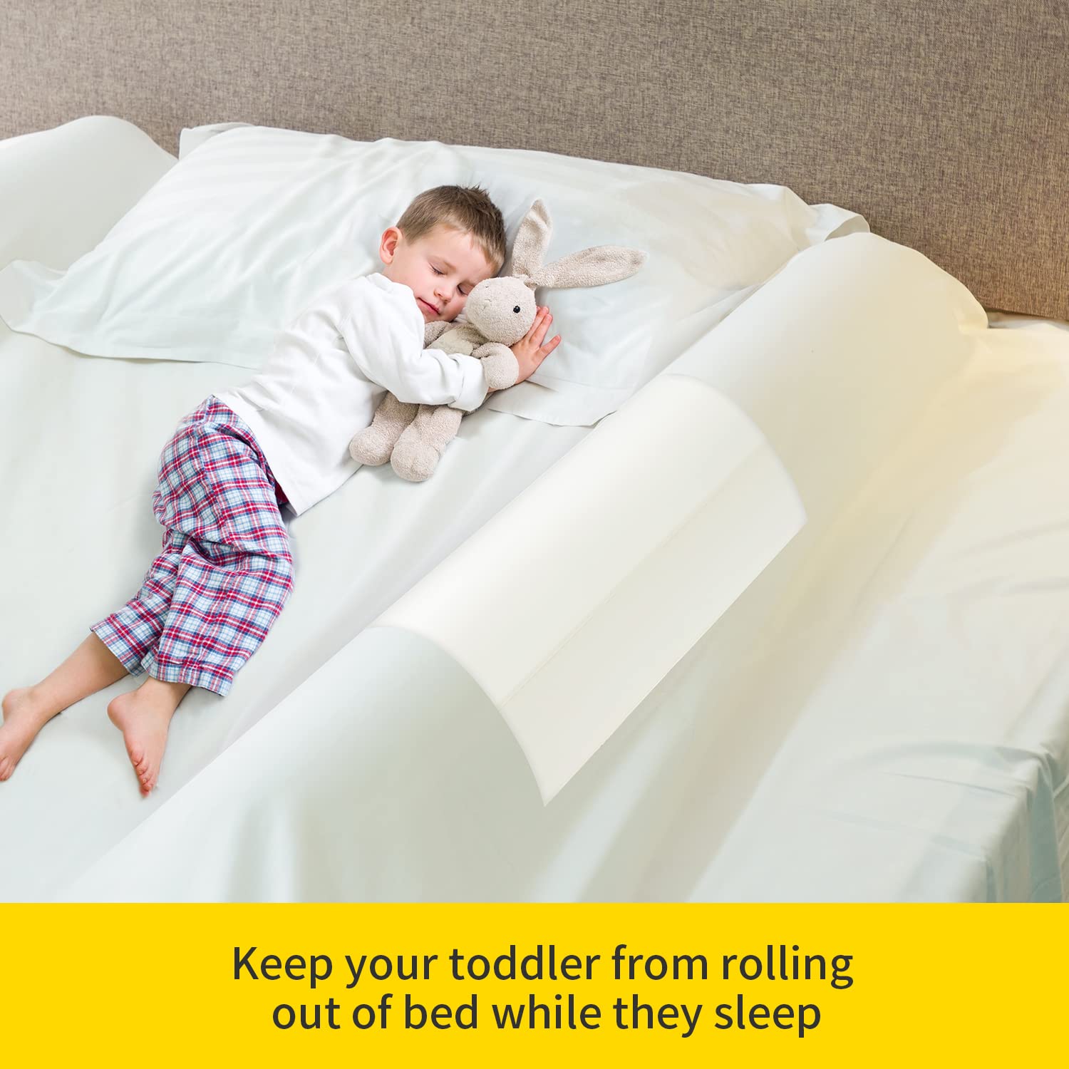 [2-Pack] Travel Bed Rails for Toddlers | Inflatable Bed Rails, Blow Up Bed Rails for Kids | Toddler Bed Guard Rail for Full, Queen, King Size Beds | Portable Bed Rail for Home, Hotel or Travel