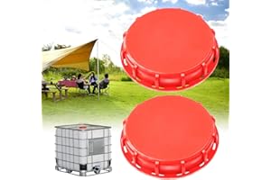 DTNESS 2 Pack IBC Tote Lid Cover Thicken, 163mm IBC Can Cap with Gasket, IBC Tank Lids for 275-330 Gallons Liquid Storage, Plastic Cover for Chemica Medicine Food