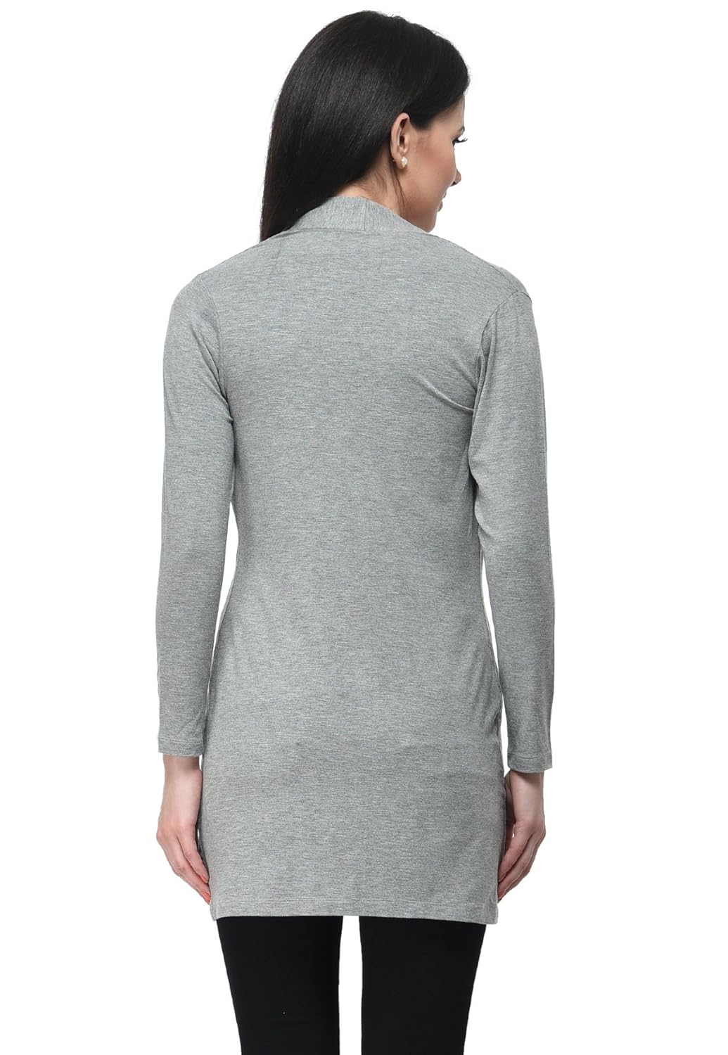 frenchtrendz lt.grey viscose spandex shrug for women