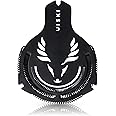 Viski Hawthorne Laser Cut Cocktail Strainer for Drinks with Springs and Scratch Resistant Titanium Finish-Set of 1, Black-Staghead