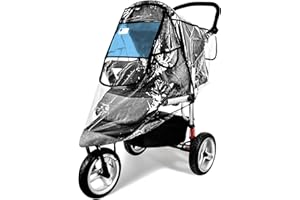 VAXAAPE Stroller Rain Cover,Universal Stroller Accessory,Waterproof,Windproof Protection,Protect from Dust Snow,Baby Travel Weather Shield,Clear