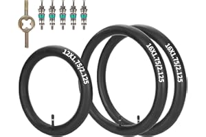 RUTU Rear 16" x1.75/2.125 and Front 12.5"*1.75/2.125/2.25 Inner Tube (2+1) Compatible with BoB Stroller Tire Tube Revolution 
