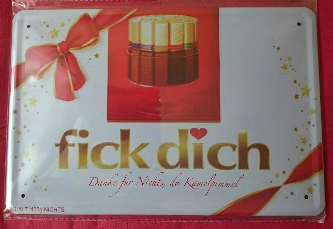 Unbekannt Blechschild 20 X 30 Cm Fick Dich Danke Fur Nichts Merci