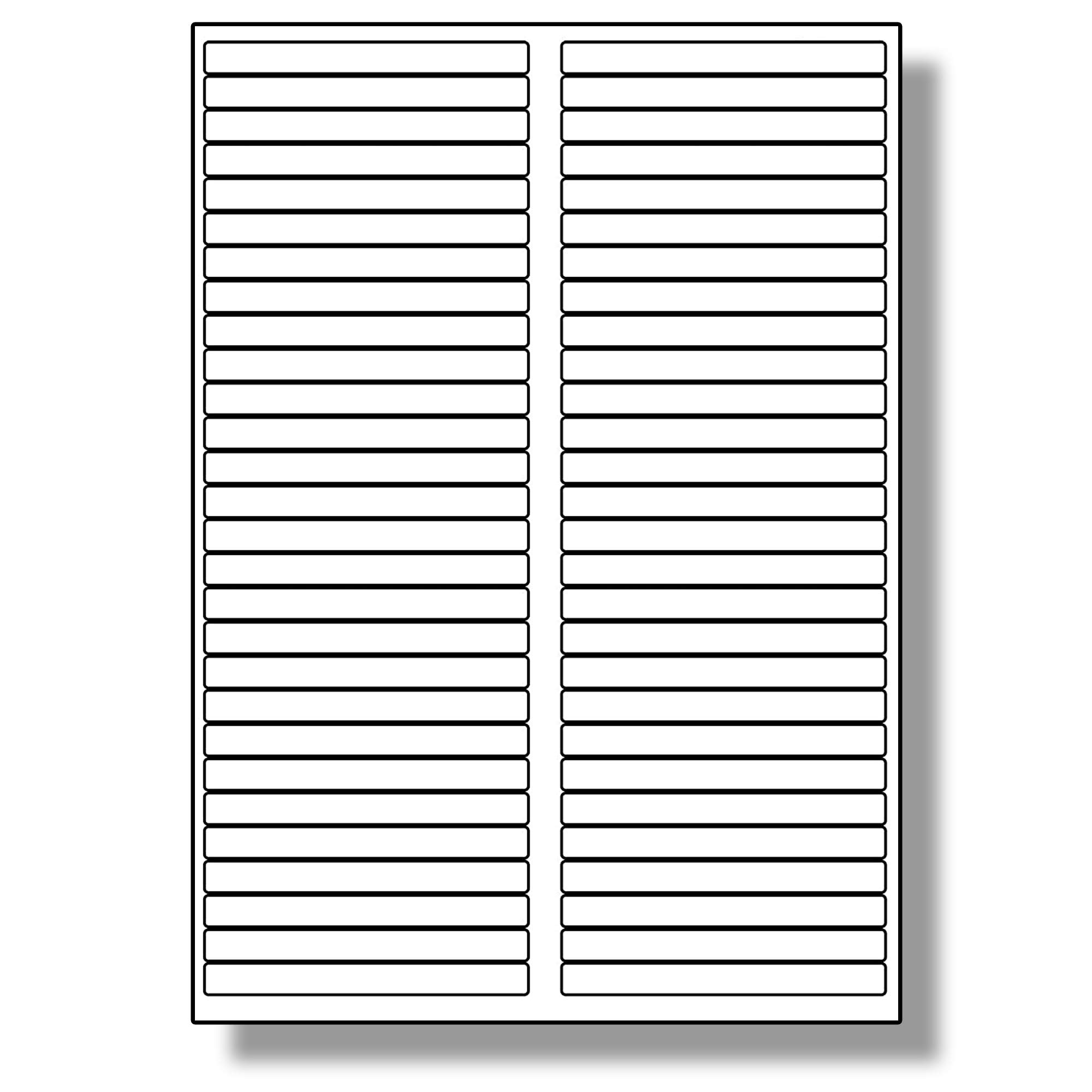 Label Planet® 56 Per Page/Sheet, 5 Sheets (280 Sticky Identification Labels), White Blank Matt Plain A4 Thin Stickers, for Laser/Copier or Inkjet Printer, UK LP56/89, 89 x 10 MM, General/All Purpose
