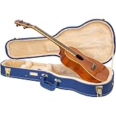 Crossrock Wooden Baritone Ukulele Case for 30'' &amp; 31'' | Vibrant Blue Faux Leather, Stainless Steel, Latches, Storage Compartment &ndash; Designer Series (CRW520BUVB)