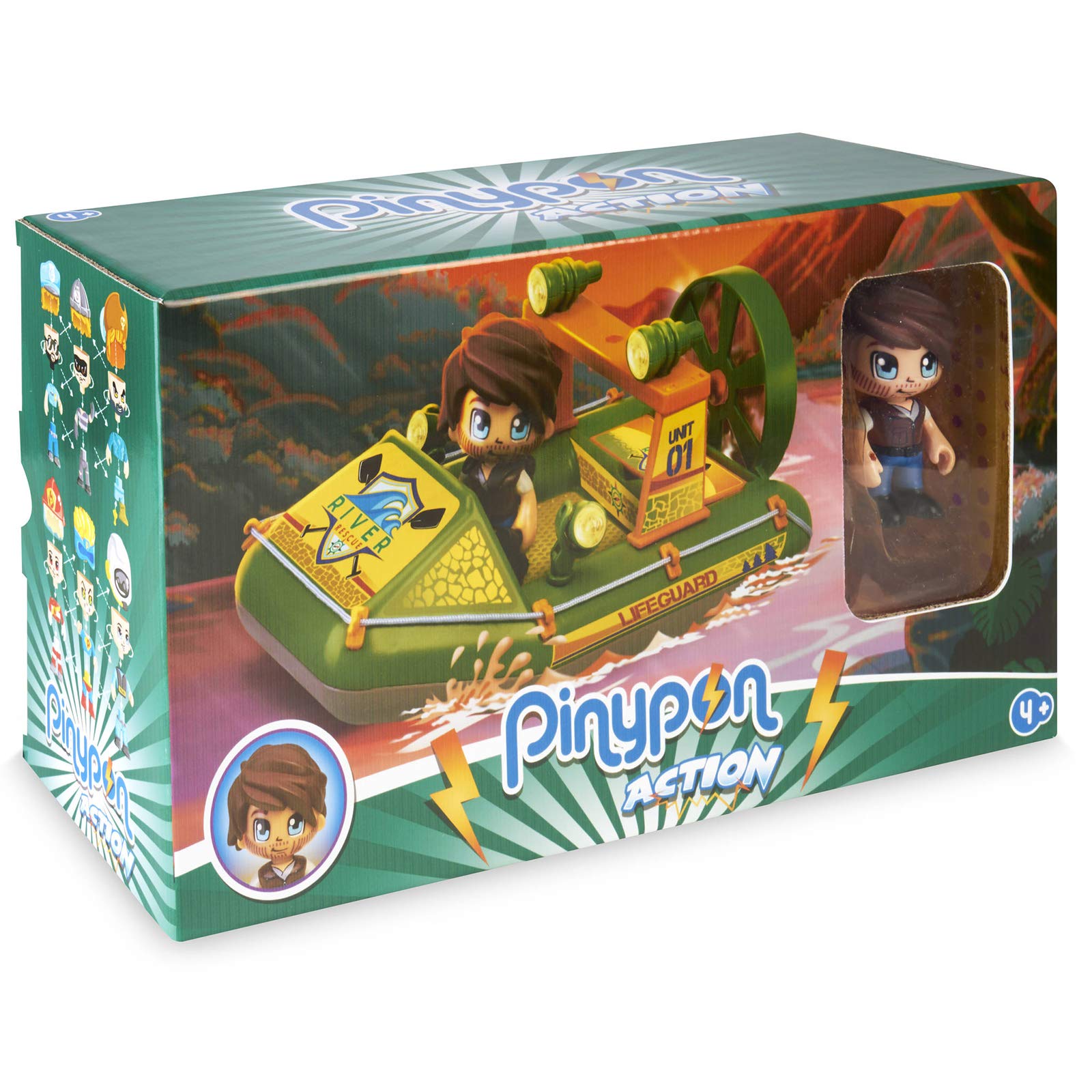 Pinypon Action Wild - Rescue boat, included 1 figure, recommened for children from 4 years (Famosa 700016340)