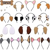 CiyvoLyeen Puppy Dog, Farm Animals Ear Headbands, for Birthday Party Decoration, Zoo Farmhouse Birthday Party Favors Supplies