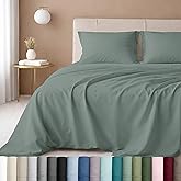 California Design Den - Luxury Full Size Sheet Set - 100% Cotton, 600 Thread Count Deep Pocket Full Size Bed Sheets, Hotel-Quality Cooling Sheets with Sateen Weave (Sage Green - Cool Tone)