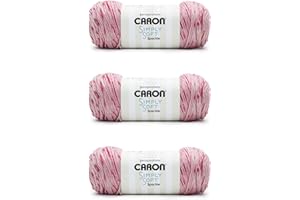 Caron Simply Soft Lipstick Speckle Yarn - 3 Pack of 141g/5oz - Acrylic - 4 Medium (Worsted) - 235 Yards - Knitting/Crochet