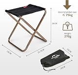 Naturehike Folding Stool Portable Ultralight Camping Chair Black 270g view 7