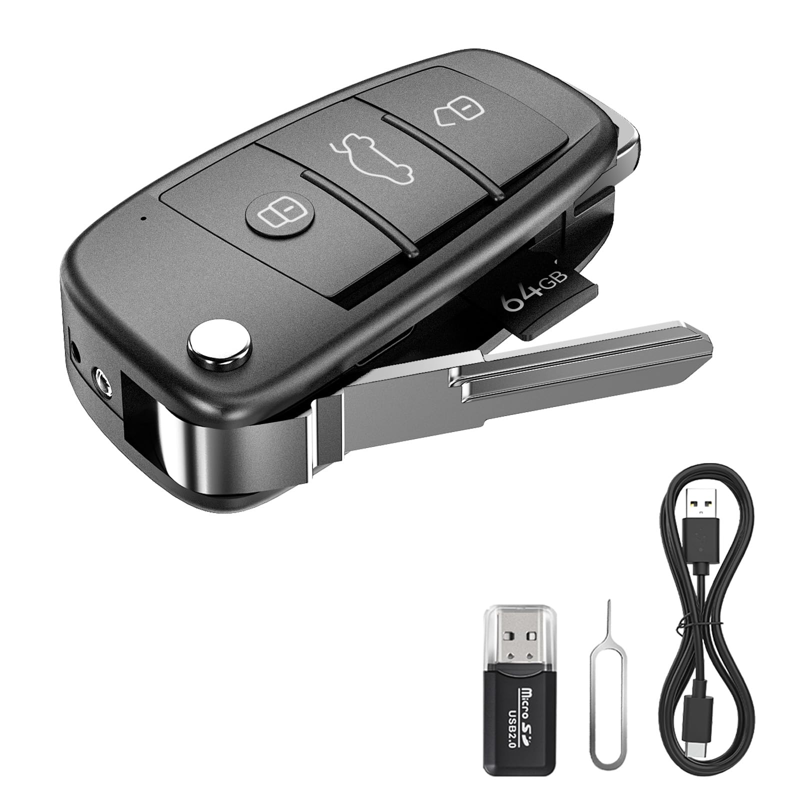 Photo 1 of ASWNS 64G 1080P HD Security Camera with Loop Recording & Night Vision for Outdoor, Key Fob Camera with Motion Detection & Take Photos for Home,Long Battery Car Key Camera, Nanny Cam Easy to Use