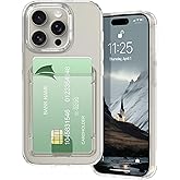 Petocase for iPhone 15 Pro Max Wallet Case Card Holder Slot Slim Fit Flexible TPU Gel Rubber Soft Skin Silicone Protective Phone Case Cover for Apple iPhone 15 Pro Max 6.7 inch Crystal Clear