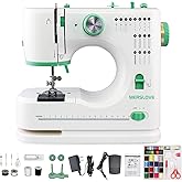 Sewing Machines Beginner Twin Needles Sewing Machine and Thread 16 Stitch Applications Lightweight Household Electric for Knitting Beginners with Foot Pedal, Light, Accessory Kit