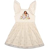 Disney Princesses and Minnie Mouse Girls Tutu Dress Princess Moana Rapunzel Belle Flutter Sleeve Dress for Girls